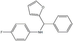 4-fluoro-N-[furan-2-yl(phenyl)methyl]aniline 구조식 이미지