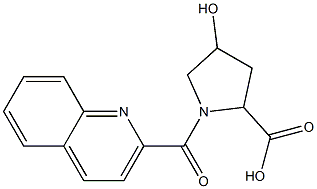 4-hydroxy-1-(quinolin-2-ylcarbonyl)pyrrolidine-2-carboxylic acid Structure