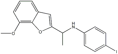 4-iodo-N-[1-(7-methoxy-1-benzofuran-2-yl)ethyl]aniline Structure