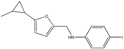 4-iodo-N-{[5-(2-methylcyclopropyl)furan-2-yl]methyl}aniline Structure