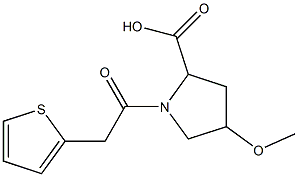 4-methoxy-1-(thien-2-ylacetyl)pyrrolidine-2-carboxylic acid 구조식 이미지