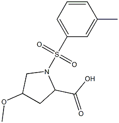 4-methoxy-1-[(3-methylphenyl)sulfonyl]pyrrolidine-2-carboxylic acid 구조식 이미지
