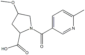 4-methoxy-1-[(6-methylpyridin-3-yl)carbonyl]pyrrolidine-2-carboxylic acid Structure