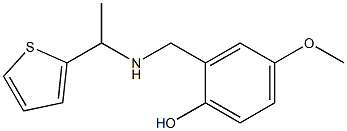 4-methoxy-2-({[1-(thiophen-2-yl)ethyl]amino}methyl)phenol Structure