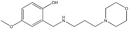 4-methoxy-2-({[3-(morpholin-4-yl)propyl]amino}methyl)phenol Structure