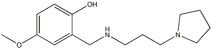 4-methoxy-2-({[3-(pyrrolidin-1-yl)propyl]amino}methyl)phenol 구조식 이미지