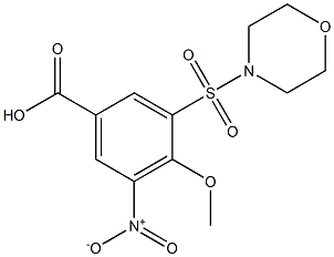 4-methoxy-3-(morpholin-4-ylsulfonyl)-5-nitrobenzoic acid 구조식 이미지