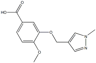 4-methoxy-3-[(1-methyl-1H-pyrazol-4-yl)methoxy]benzoic acid 구조식 이미지