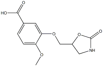 4-methoxy-3-[(2-oxo-1,3-oxazolidin-5-yl)methoxy]benzoic acid Structure