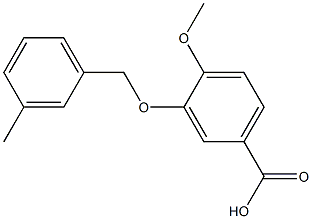 4-methoxy-3-[(3-methylphenyl)methoxy]benzoic acid 구조식 이미지