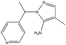 4-methyl-1-[1-(pyridin-4-yl)ethyl]-1H-pyrazol-5-amine 구조식 이미지