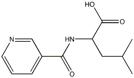4-methyl-2-[(pyridin-3-ylcarbonyl)amino]pentanoic acid Structure