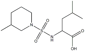 4-methyl-2-{[(3-methylpiperidine-1-)sulfonyl]amino}pentanoic acid 구조식 이미지