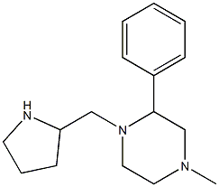 4-methyl-2-phenyl-1-(pyrrolidin-2-ylmethyl)piperazine 구조식 이미지