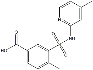 4-methyl-3-[(4-methylpyridin-2-yl)sulfamoyl]benzoic acid Structure