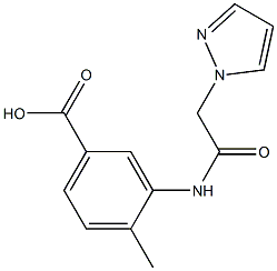 4-methyl-3-[2-(1H-pyrazol-1-yl)acetamido]benzoic acid Structure