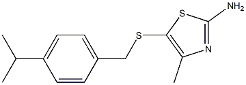 4-methyl-5-({[4-(propan-2-yl)phenyl]methyl}sulfanyl)-1,3-thiazol-2-amine 구조식 이미지