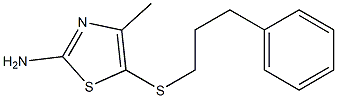 4-methyl-5-[(3-phenylpropyl)sulfanyl]-1,3-thiazol-2-amine 구조식 이미지