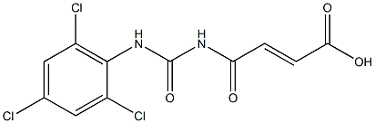 4-oxo-4-{[(2,4,6-trichlorophenyl)carbamoyl]amino}but-2-enoic acid 구조식 이미지