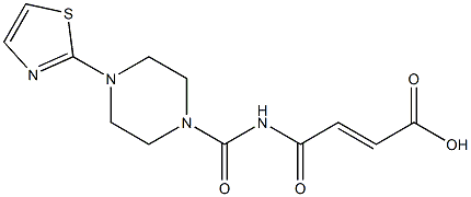4-oxo-4-{[4-(1,3-thiazol-2-yl)piperazin-1-yl]carbonylamino}but-2-enoic acid 구조식 이미지