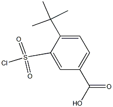 4-tert-butyl-3-(chlorosulfonyl)benzoic acid 구조식 이미지