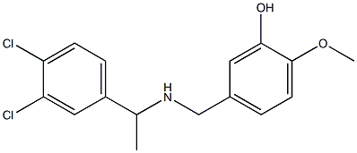 5-({[1-(3,4-dichlorophenyl)ethyl]amino}methyl)-2-methoxyphenol Structure