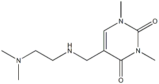 5-({[2-(dimethylamino)ethyl]amino}methyl)-1,3-dimethyl-1,2,3,4-tetrahydropyrimidine-2,4-dione Structure