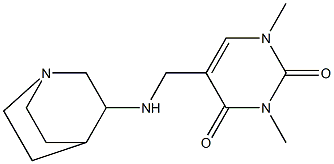 5-({1-azabicyclo[2.2.2]octan-3-ylamino}methyl)-1,3-dimethyl-1,2,3,4-tetrahydropyrimidine-2,4-dione 구조식 이미지