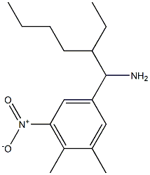 5-(1-amino-2-ethylhexyl)-1,2-dimethyl-3-nitrobenzene Structure