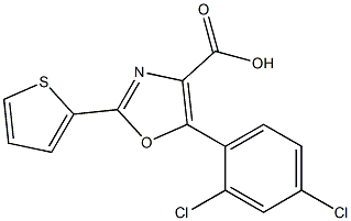 5-(2,4-dichlorophenyl)-2-(thiophen-2-yl)-1,3-oxazole-4-carboxylic acid Structure