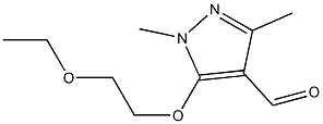 5-(2-ethoxyethoxy)-1,3-dimethyl-1H-pyrazole-4-carbaldehyde Structure