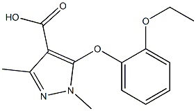 5-(2-ethoxyphenoxy)-1,3-dimethyl-1H-pyrazole-4-carboxylic acid 구조식 이미지