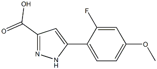 5-(2-fluoro-4-methoxyphenyl)-1H-pyrazole-3-carboxylic acid Structure