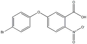 5-(4-bromophenoxy)-2-nitrobenzoic acid 구조식 이미지
