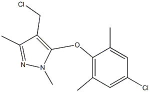 5-(4-chloro-2,6-dimethylphenoxy)-4-(chloromethyl)-1,3-dimethyl-1H-pyrazole 구조식 이미지