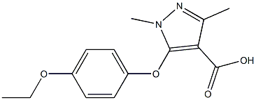 5-(4-ethoxyphenoxy)-1,3-dimethyl-1H-pyrazole-4-carboxylic acid 구조식 이미지