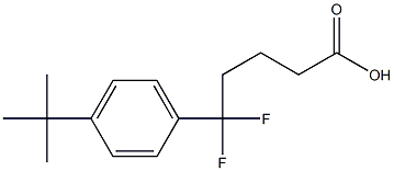 5-(4-tert-butylphenyl)-5,5-difluoropentanoic acid 구조식 이미지