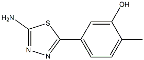 5-(5-amino-1,3,4-thiadiazol-2-yl)-2-methylphenol 구조식 이미지
