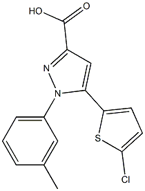 5-(5-chlorothiophen-2-yl)-1-(3-methylphenyl)-1H-pyrazole-3-carboxylic acid Structure