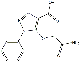 5-(carbamoylmethoxy)-1-phenyl-1H-pyrazole-4-carboxylic acid Structure