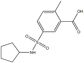 5-(cyclopentylsulfamoyl)-2-methylbenzoic acid 구조식 이미지
