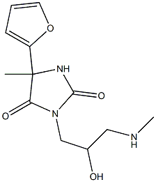 5-(furan-2-yl)-3-[2-hydroxy-3-(methylamino)propyl]-5-methylimidazolidine-2,4-dione Structure