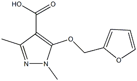 5-(furan-2-ylmethoxy)-1,3-dimethyl-1H-pyrazole-4-carboxylic acid Structure