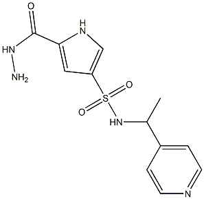 5-(hydrazinocarbonyl)-N-(1-pyridin-4-ylethyl)-1H-pyrrole-3-sulfonamide Structure