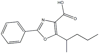 5-(pentan-2-yl)-2-phenyl-1,3-oxazole-4-carboxylic acid Structure