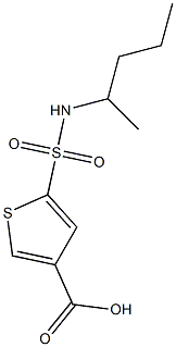 5-(pentan-2-ylsulfamoyl)thiophene-3-carboxylic acid Structure