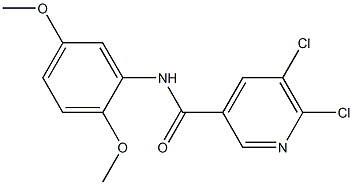 5,6-dichloro-N-(2,5-dimethoxyphenyl)pyridine-3-carboxamide Structure