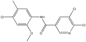5,6-dichloro-N-(4-chloro-2-methoxy-5-methylphenyl)pyridine-3-carboxamide 구조식 이미지