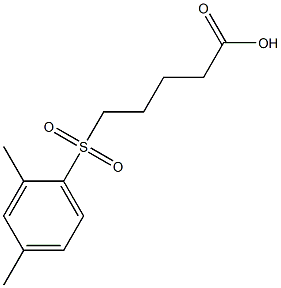 5-[(2,4-dimethylbenzene)sulfonyl]pentanoic acid Structure