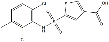 5-[(2,6-dichloro-3-methylphenyl)sulfamoyl]thiophene-3-carboxylic acid 구조식 이미지